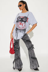 Lingerie Set NYC Oversized Tee - Heather Grey