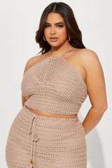Island Girl Crochet Skirt Set - Sand