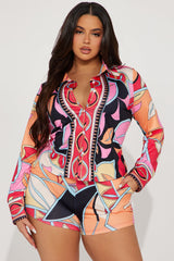 By The Coast Short Set - Pink/combo