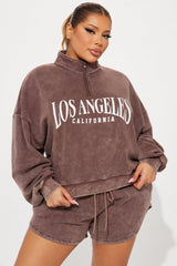 LA Vibes Short Set - Brown