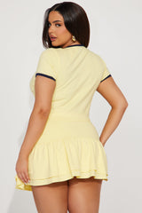 Santa Monica Babe Ruffle Skirt Set - Yellow/combo