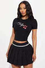 I'd Pick You Baby Tee - Black