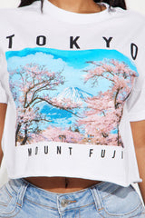 Tokyo Cropped Tee - White