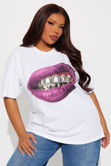 Mark My Words Grill Washed Tee - White