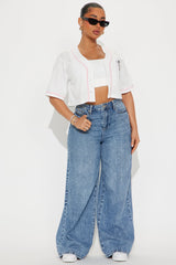 Playboy Pink Cropped Jersey Tee - White/combo
