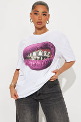 Mark My Words Grill Washed Tee - White