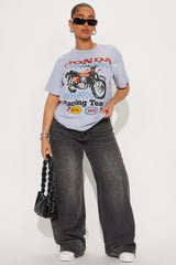 Honda Racing Team Oversized Tee - Heather Grey