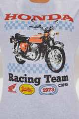 Honda Racing Team Oversized Tee - Heather Grey