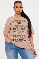 Cowgirls Social Club Oversized Tee - Sand