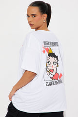 Betty Boop Queen Oversized Tee - White