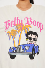 Betty Boop Blvd Oversized Tee - Cream