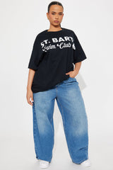 St. Barts Swim Club Oversized Tee - Black