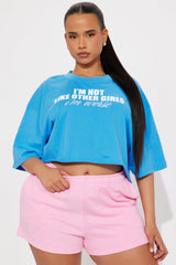 Not Like Other Girls Tee - Blue