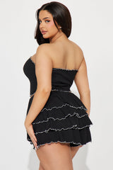 Nala Ruffle Short Set - Black