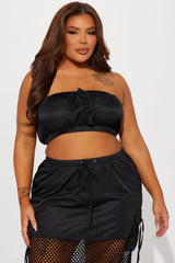 Don't Hold Back Skirt Set - Black