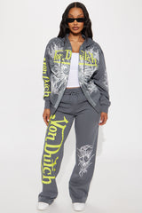 Von Dutch Full Throttle Hoodie - Charcoal/combo