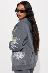 Von Dutch Full Throttle Hoodie - Charcoal/combo