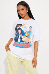 No Doubt Oversized Washed Tee - White Wash