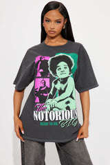 Biggie Baby Washed Oversized Tee - Black