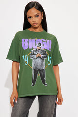 Biggie Smalls '94 Washed Oversized Tee - Olive