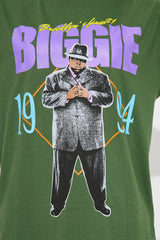 Biggie Smalls '94 Washed Oversized Tee - Olive