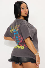The Doors LIVE Washed Oversized Tee - Charcoal