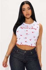 Mon Cheri Tank Top - White/combo