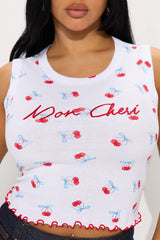 Mon Cheri Tank Top - White/combo