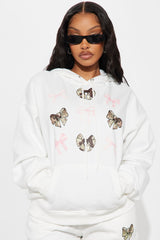 Nothin Like Me Bow Hoodie - Ivory