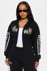 Von Dutch Skull Oasis Zip Up Hoodie - Black/combo