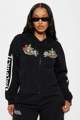 Von Dutch Skull Oasis Zip Up Hoodie - Black/combo