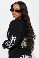 Von Dutch Skull Oasis Zip Up Hoodie - Black/combo
