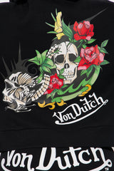 Von Dutch Skull Oasis Zip Up Hoodie - Black/combo