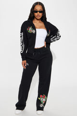 Von Dutch Skull Oasis Wide Leg Pant - Black/combo