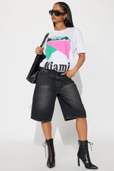 Miami International Oversized Tee - White