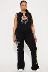 Von Dutch Fiery Heart Muscle Tee - Black