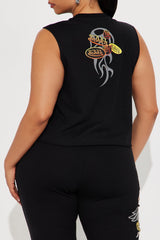 Von Dutch Fiery Heart Muscle Tee - Black