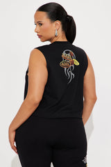 Von Dutch Fiery Heart Muscle Tee - Black