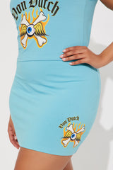 Von Dutch Bone Mini Skirt - Blue