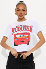 Cars Lightning Crew Neck Tee - White