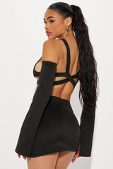 Starla 3 Piece Skirt Set - Black