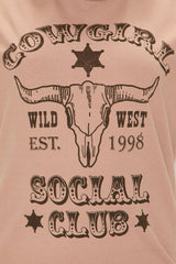 Cowgirls Social Club Oversized Tee - Sand