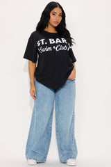 St. Barts Swim Club Oversized Tee - Black