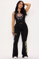 Von Dutch Fiery Heart Muscle Tee - Black