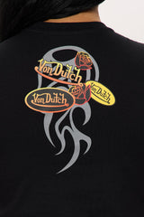 Von Dutch Fiery Heart Muscle Tee - Black