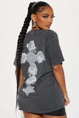 Count Your Blessings Washed Tee - Black Wash