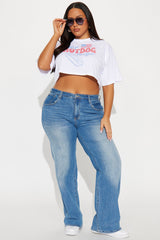 Makes Me Want A Hot Dog Cropped Tee - White