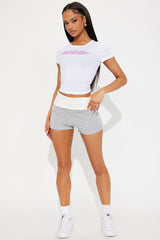 God's Will Not Mine Baby Tee - White