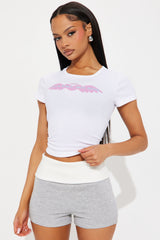 God's Will Not Mine Baby Tee - White