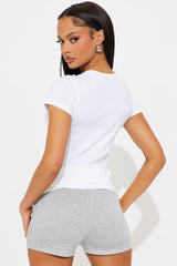God's Will Not Mine Baby Tee - White